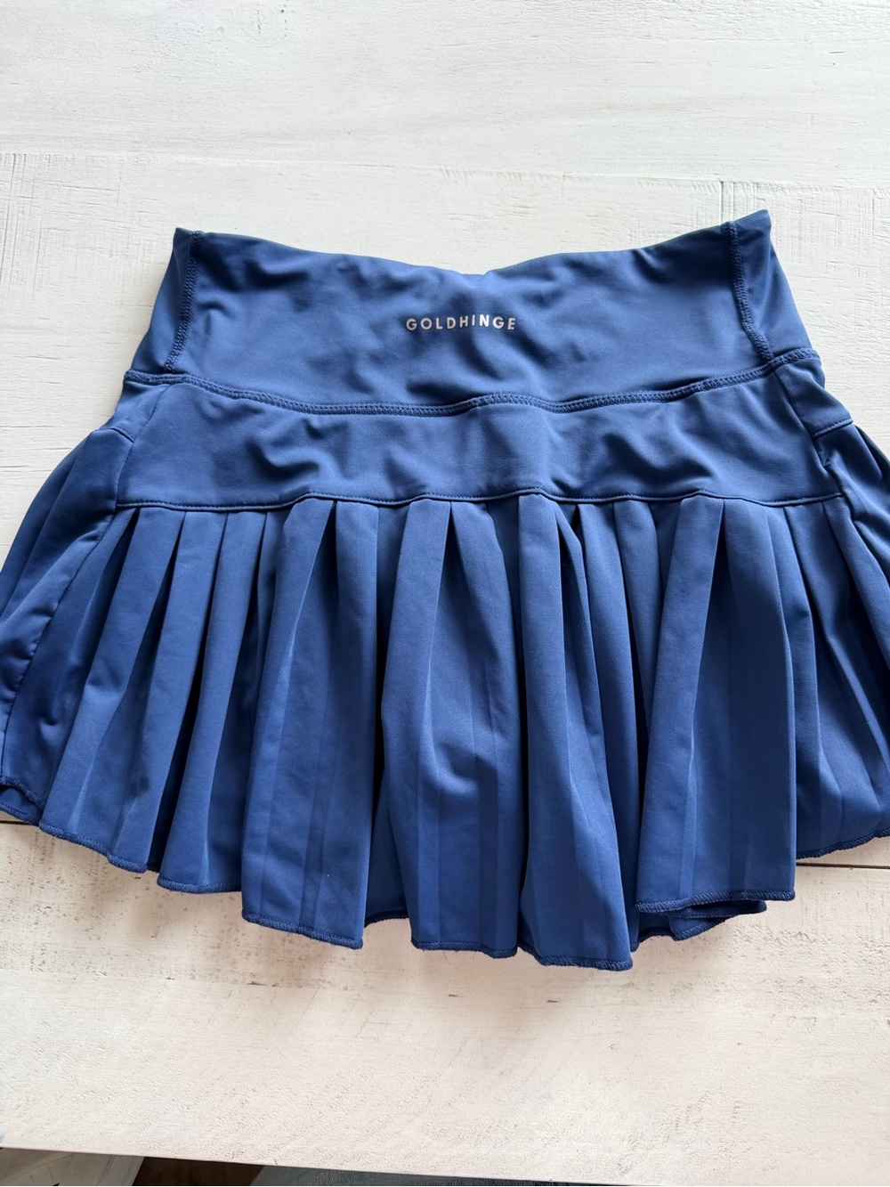 GoldHinge Girls' Navy Pleated Athletic Skort